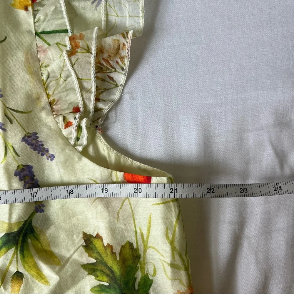 Bailey 44 Size L Light Green Floral Blouse NWOT - Picture 6 of 9